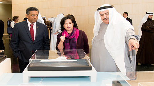 على هامش زيارته الرسمية للبلاد، رئيس جمهورية سيشيل يزور متحف ومسرح البحرين الوطني