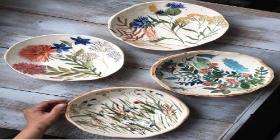 Painting on Pottery Dishes