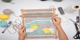 Weaving with a Wooden Loom