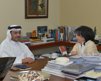 H.E. Shaikha Mai receives Diyar al-Muharraq CEO 