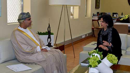 H.E Shaikha Mai Receives Omani Ambassador

