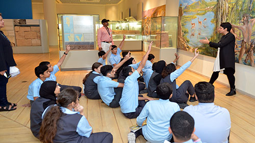 Bahrain National Museum Welcomes a Group of Students

