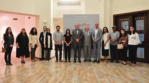 “Syncopation” Exhibition Visited by Bahrain-based Ambassadors at the Art Center

