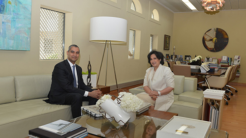 H.E Shaikha Mai Receives  The New  EDB Chief Executive, Continuous cooperation to enhance local cultural scene highlighted