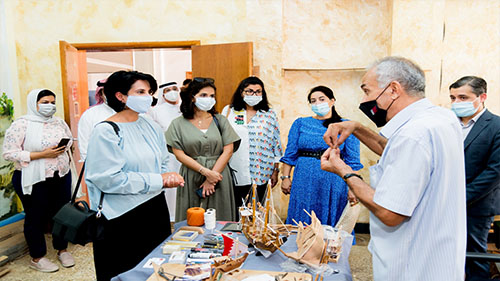 H.E Director General of Culture & Arts Launches during a Field Visit, “Creative Industries” endeavor at the Industrial School in Manama