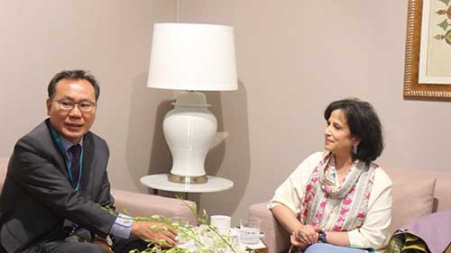 H.E Shaikha Mai Receives South Korean Delegation,Taking part the 42nd meeting of the World Heritage Committee