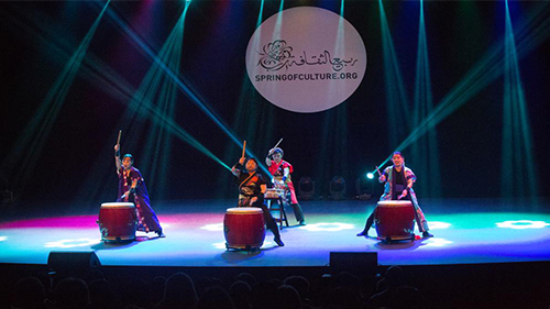 The 14th of the Spring of Culture Festival, in  Cooperation with the Japanese Embassy,  Presented – Taiko ensemble “MIYABI”  Final Show at the Cultural Hall
