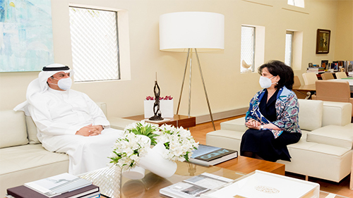 H.E Bahrain Culture Authority’s President Receives Dr. Mohammed Mubarak bin Dainah 
