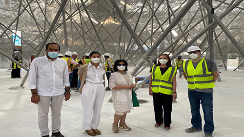 H.E Shaikha Mai Inspects the Readiness of Bahrain’s National Pavilion at Expo 2020 Dubai after the completion of its construction on time