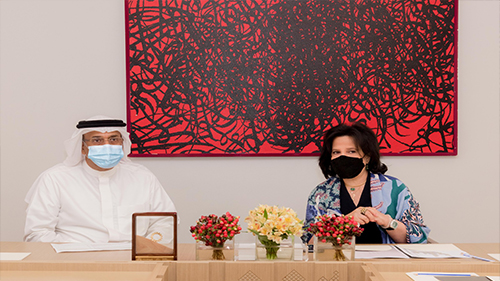 H.E Shaikha Mai Receives the Ministry of Finance and National Economy’s Undersecretary of Financial Affairs

