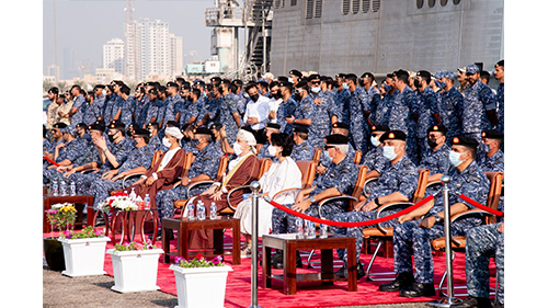 The Royal Navy of Oman Vessel Docks at Bahrain’s Mina Salman, A cultural tour to the Kingdom major heritage sites


