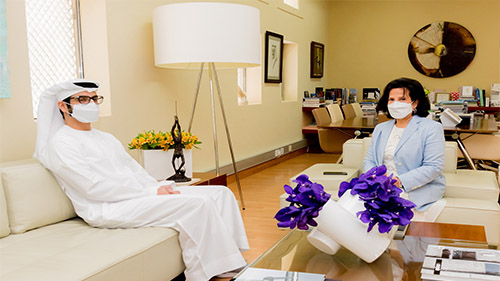H.E Shaikha Mai Receives UAE Ambassador 
Strong Mutual Historical and cultural relations highlighted
