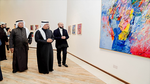 While Holding His First Exhibition at the Art Center, Artist Mohammed Taqi Delves into the Magic worlds of abstraction using Lines, Shapes, and color lights.